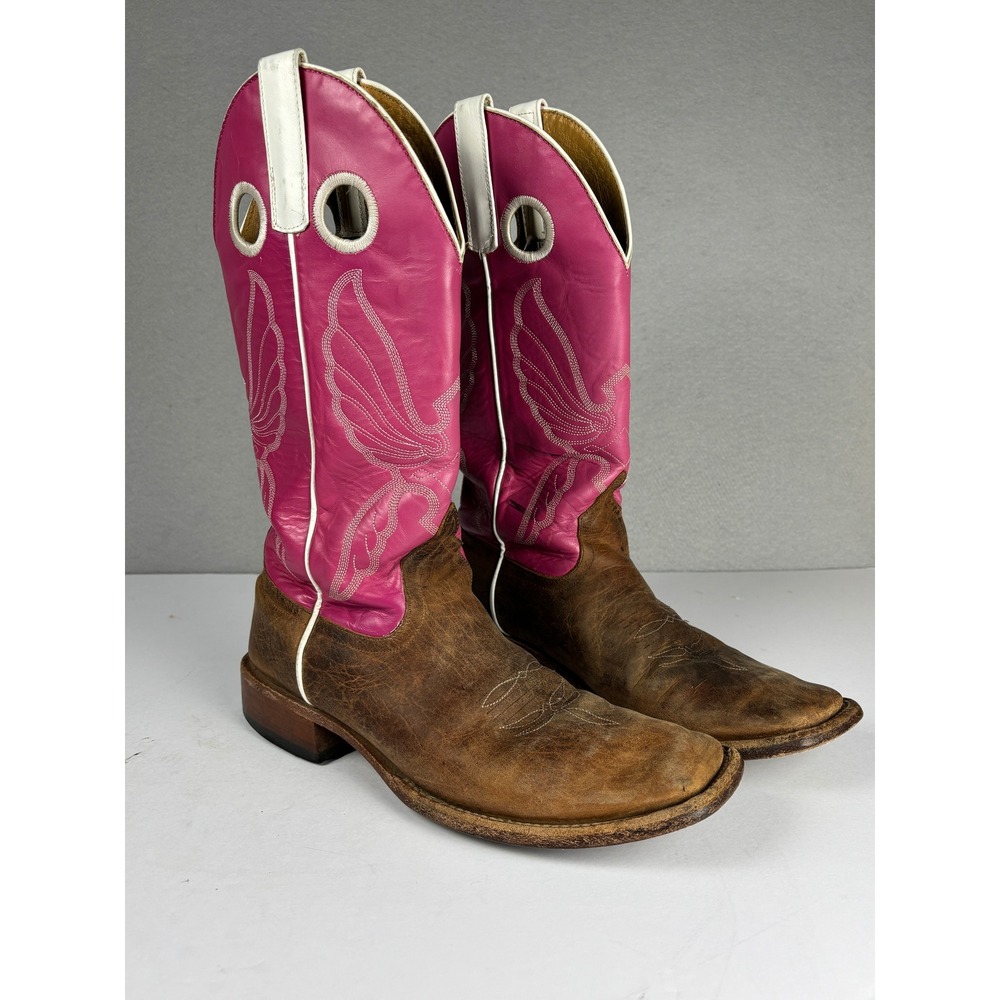 Horse Power by Anderson Bean Cowboy Boots Square Toe Mens 10 B Women's 11.5